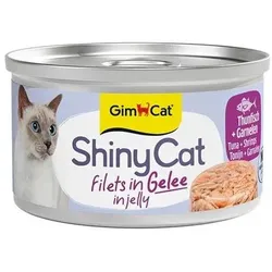 GimCat ShinyCat Jelly 70g-Dose Katzennassfutter Thunfisch & Garnele