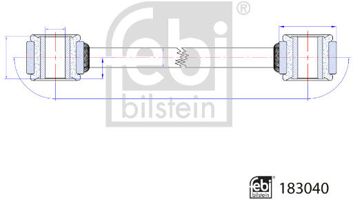 Febi Bilstein Stange/strebe, Stabilisator 183040 Hinterachse Rechts Für Freightliner