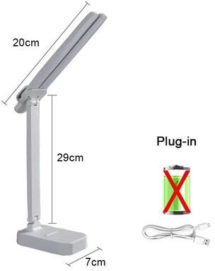 Uplift Picks Rechargeable Foldable Touch Desk Lamp With Three Level Eye Comfort Lighting plug In