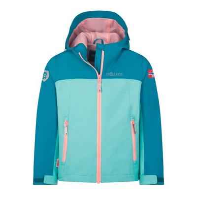 Trollkids - Kid's Telemark Jacket - Regenjacke Gr 140 türkis