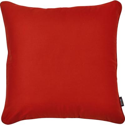 Dekokissen DONE. "Uni", rot (blutrot, unifarben), B:65cm L:65cm, Baumwolle, Dekokissen_Sitzkissen_Kissenhüllen, unifarben, Reißverschluss, Kissenhüle ohne Füllung, 1 Stück