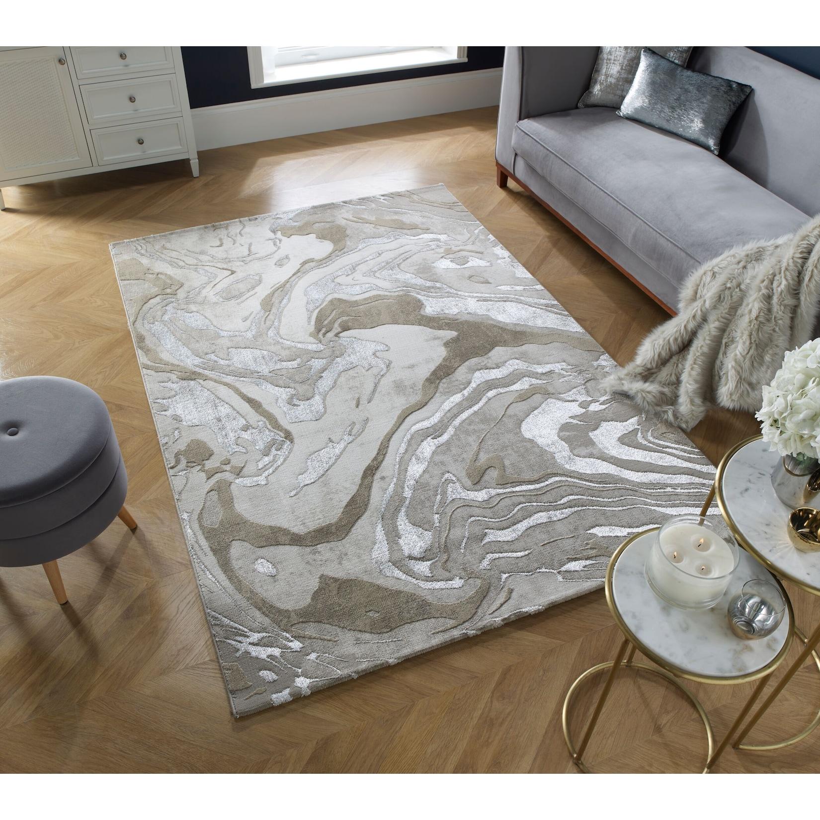 Teppich abstrakt Beige 120 x 170 cm - OUSE Kadima Design