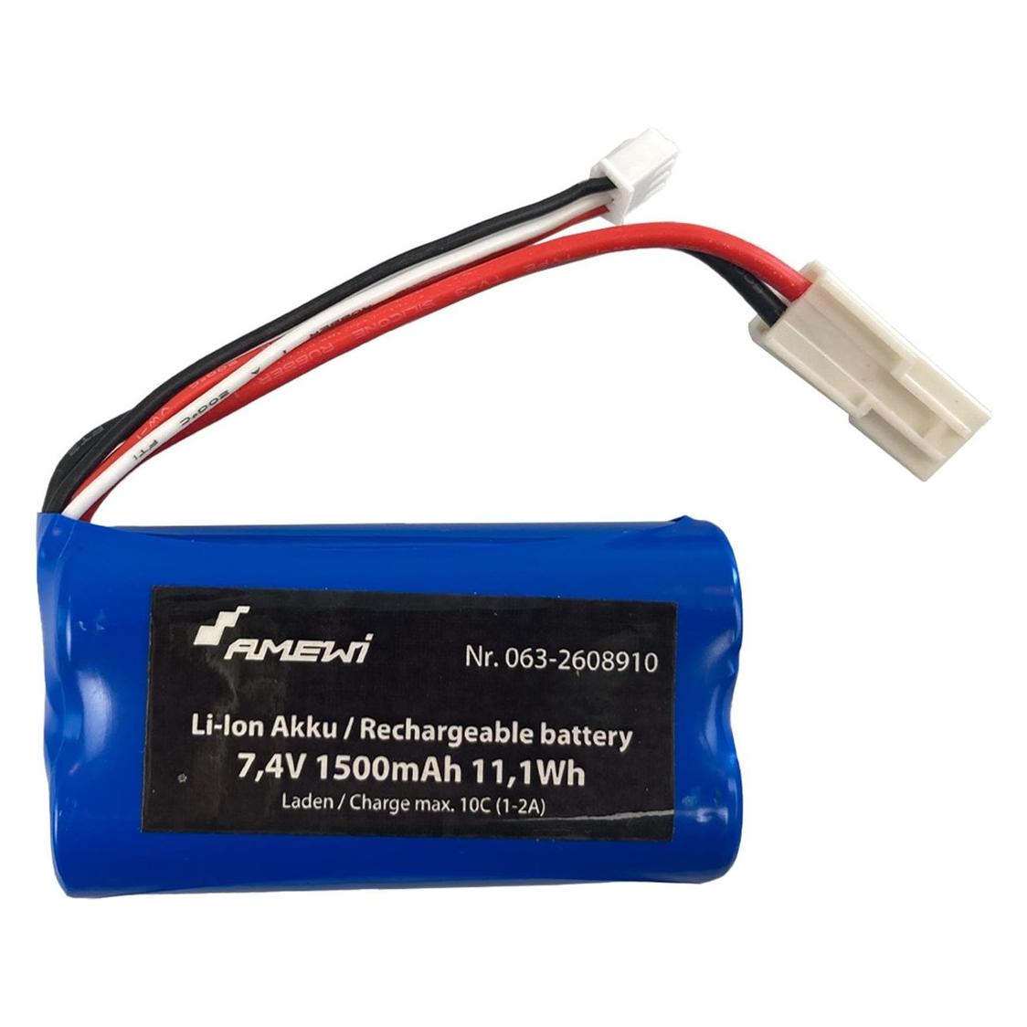 Amewi RC-Akku Li-Ion 1500 mAh 7.4 V (1500 mAh, 7.40 V) (063-2608910)