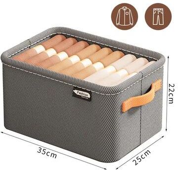 Uplift Treasures Thick Fabric Clothes Storage Organizer grey M