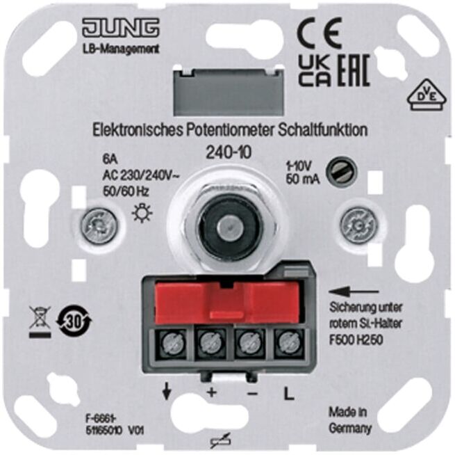 Jung Potentiomètre électrique pour EVG/transformateurs 240-10 (240-10)