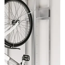 Hörmann Fahrradhalter senkrecht für "Juno" Gerätehäuser,silber,190 x 20 cm