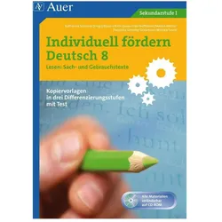 Individuell fördern Deutsch 8 Lesen Sach- und Gebrauchstexte, Schulbücher von Katharina Schlamp