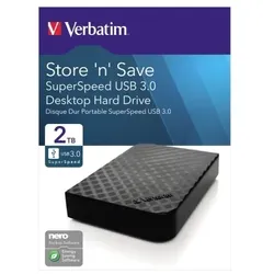 Verbatim Festplatte Store'n'Save 47683 extern 2TB USB3.0 schwarz