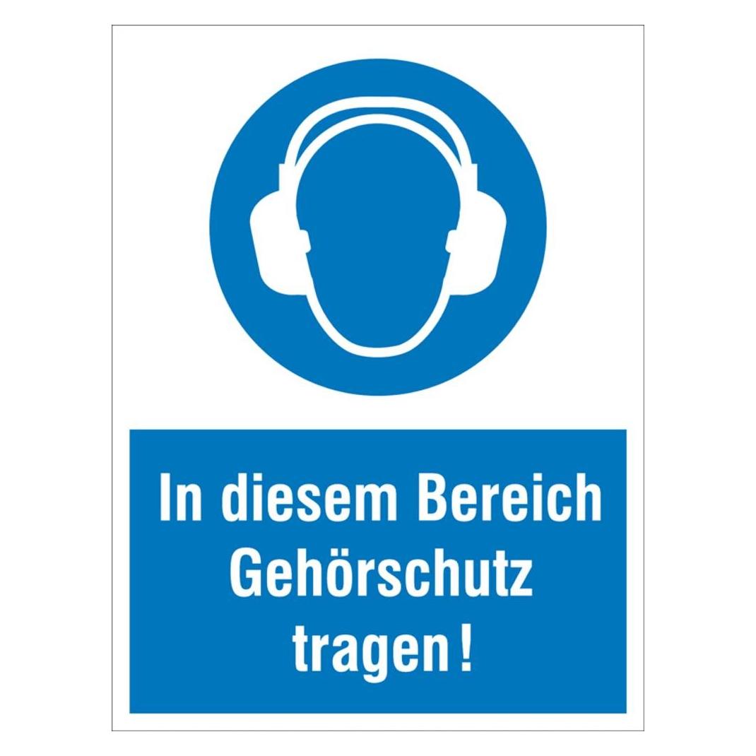 SafetyMarking Kombischild In diesem Bereich Gehörschutz tragen (43.A7075)