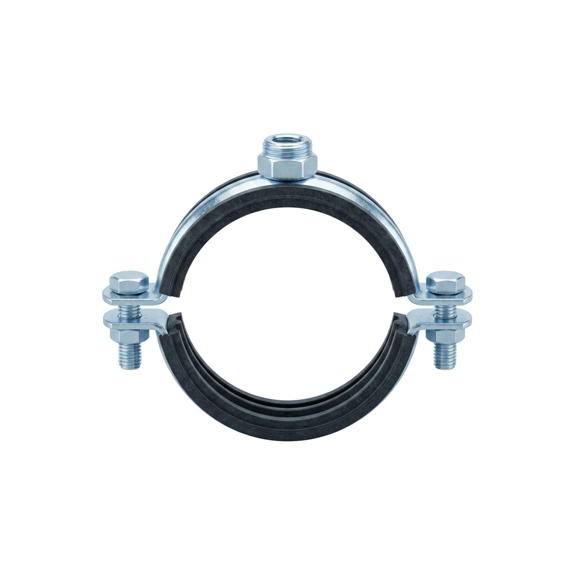 DIN 4109 Zn 25 - 28 / M 8 + M 10 Rohrschelle m. Schalldämpfung gal Zn S ; Industrial Quality Supplies (041090100250028)