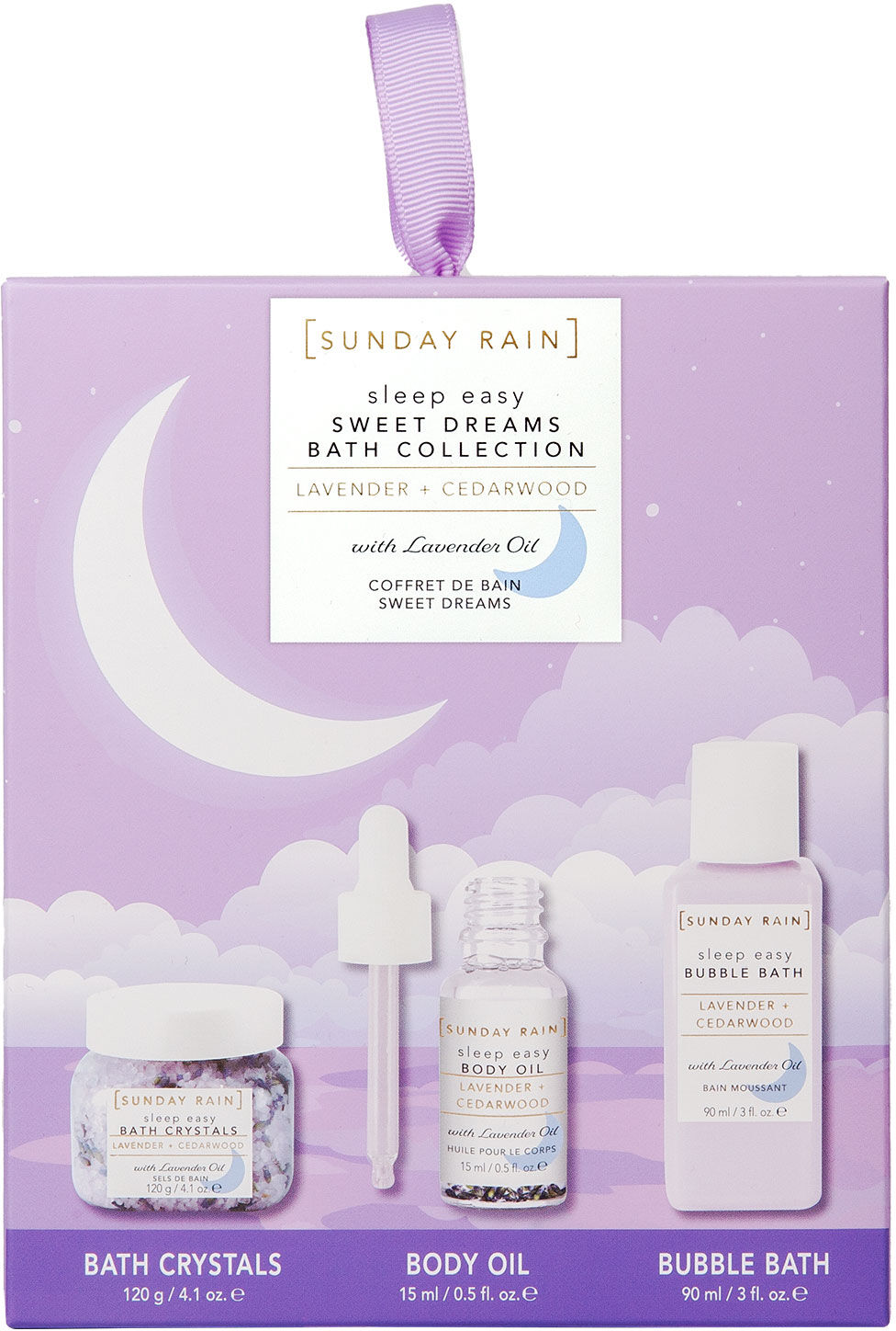 SUNDAY RAIN Lavender & Cedarwood Sleep Easy Bath Collection Gift Set