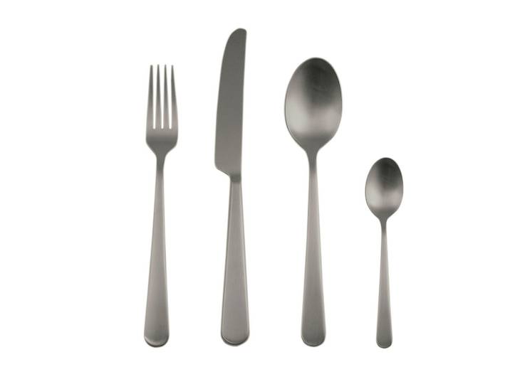 Besteck-Set, Edelstahlfarben, Metall, 24-teilig, Besteck, Besteck-Sets