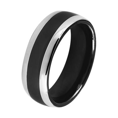 Fingerring JUST "Ninica, langlebig" Gr. 70, bunt (bicolor), Fingerringe, Damen, 70, Keramik, Fingerring