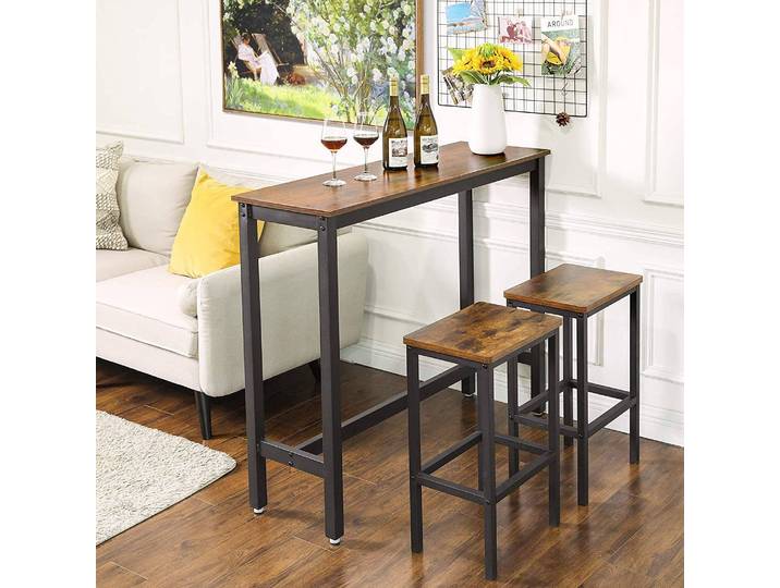 Table haute Seix II 120 x 100 x 40cm Marron