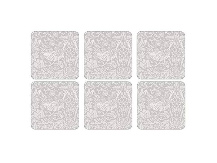 Portmeirion Home & Gifts The Original Morris & Co-Pure Morris Strawberry Thief Lot de 6 sous-Verres avec Dos en liège Multicolore 10\,5 x 10\,5 cm