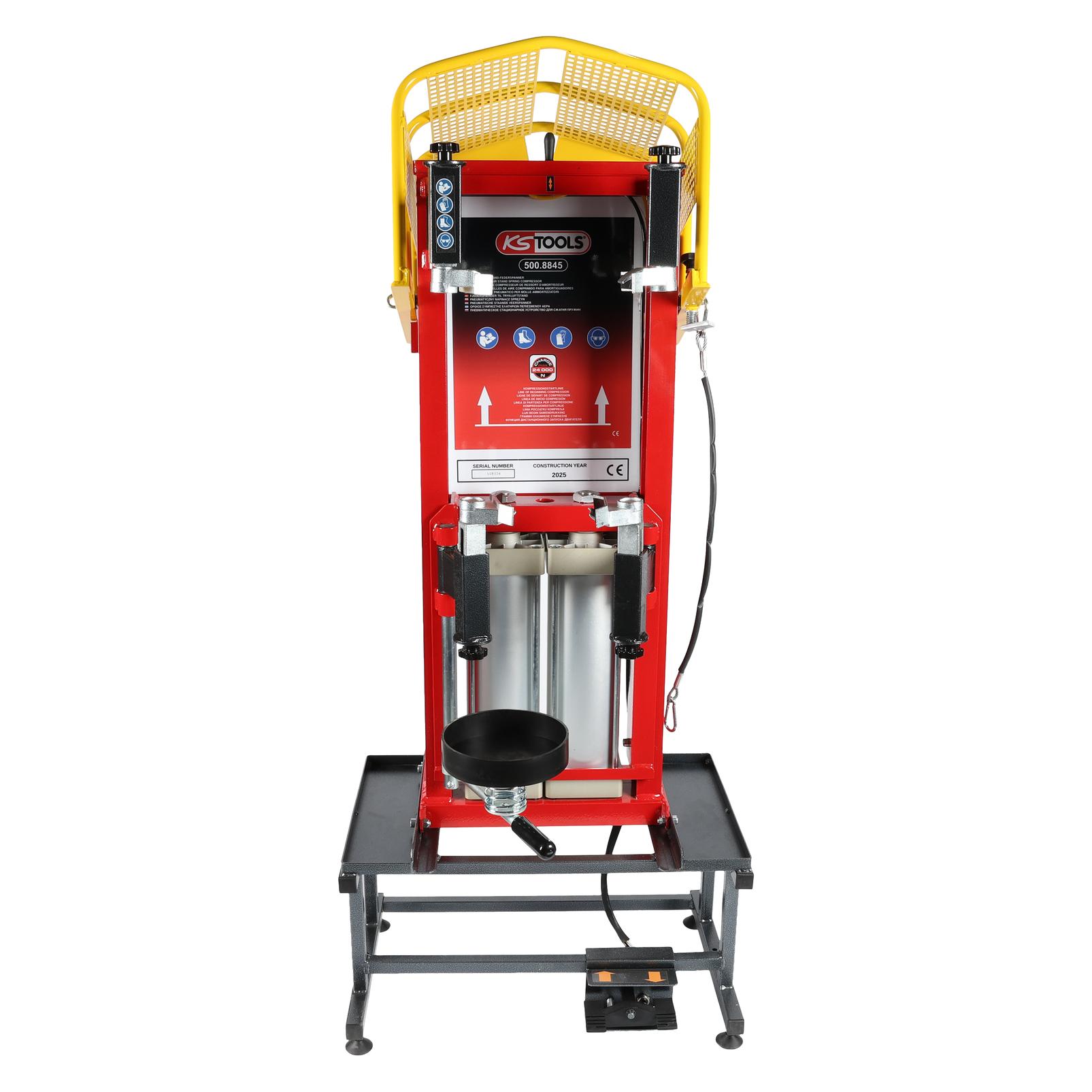 KS Tools Druckluft-Stand-Federspanner mit Doppel-Zylinder und Untergestell 500.8 (500.8845)