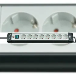 Brennenstuhl Premium-Line 8-fach schwarz/lichtgrau, 3 m