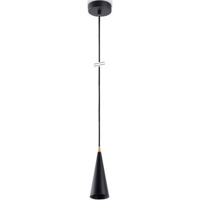 PACO HOME Pendelleuchte "ROLLINA", schwarz, Ø 9,5cm H: 25cm, Leuchten, Hängeleuchte Esszimmer Küchenlampe Metall Industrial Design GU10, Pendelleuchte
