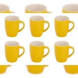 Palmer Becher Farben Matt 18 cl Gelb Porzellan 6 Stück