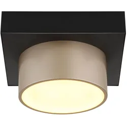 Deckenleuchte LED Deckenlampe Wohnzimmerlampe Metall schwarz champagner L 20 cm