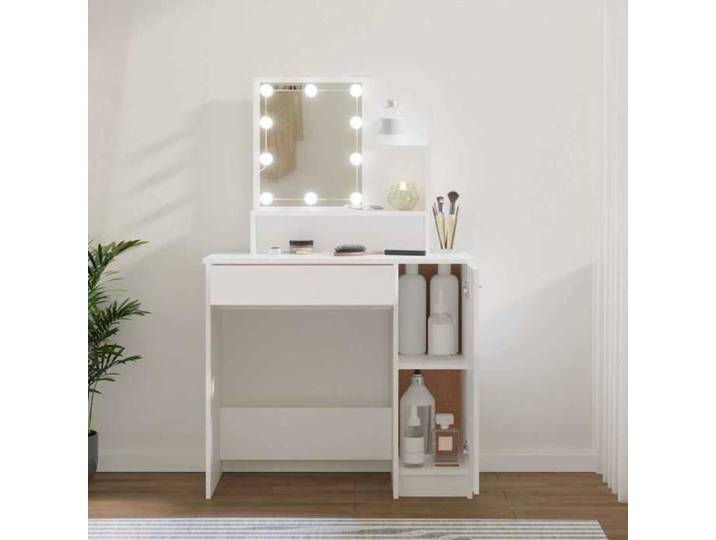 Dressing Table with LED White 34.1x13.8x53.5
