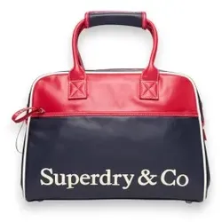 Superdry für Damen. W9110459A Retro-Heritage-GYM-Tasche marineblau, rosa (OSFA), Lässig, Synthetisch