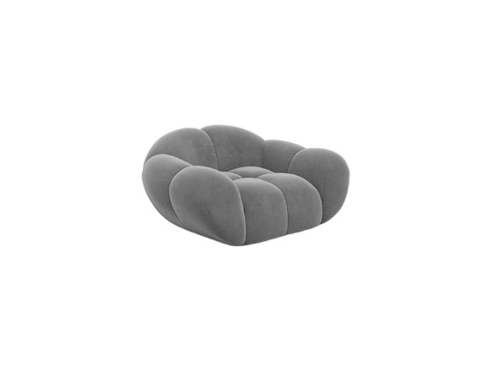Design Loungesessel „Levante“ mit Samtbezug Samtbezug Dunkelgrau BLOOMINGLOFT Collection