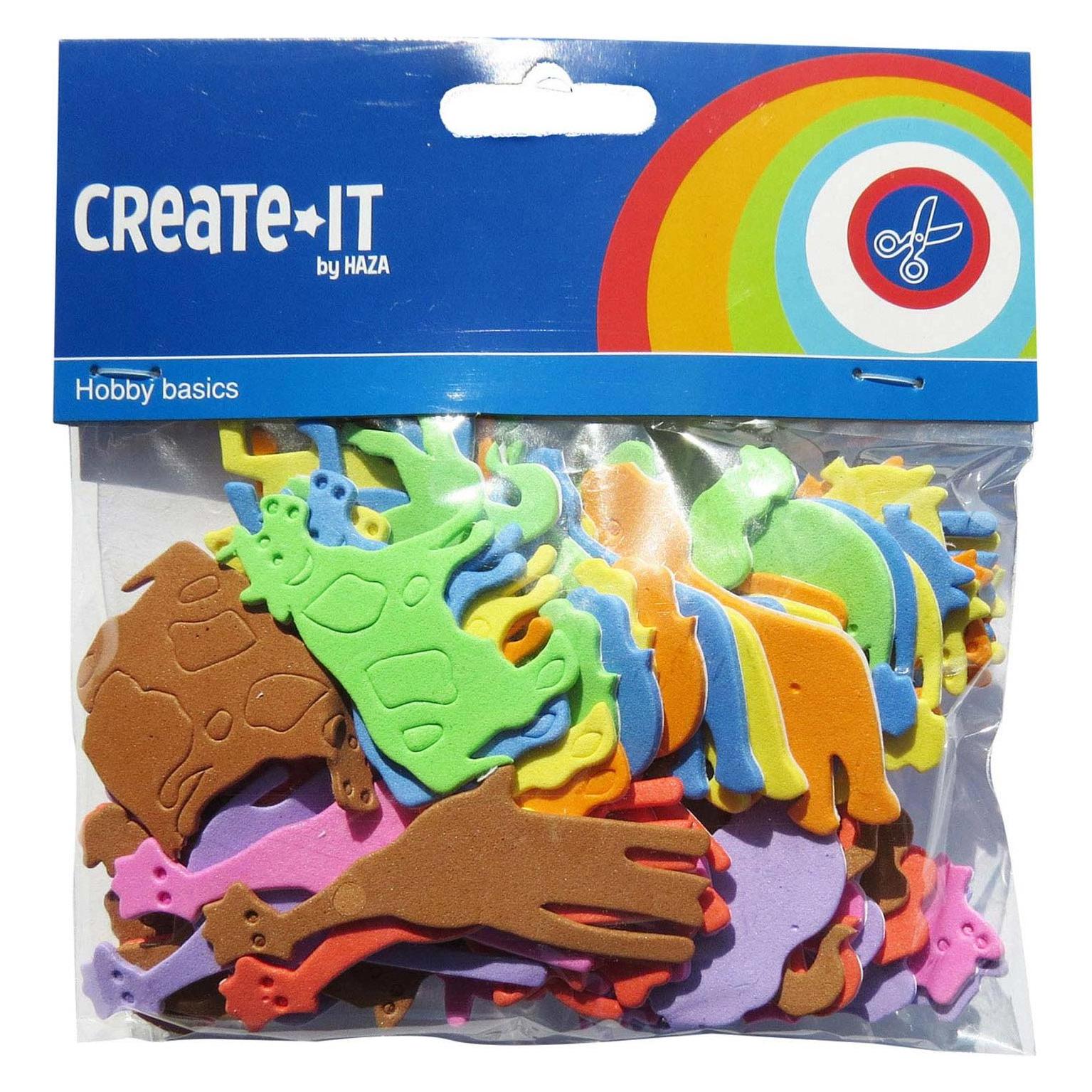 Haza Witbaard Schaumsticker Tiere, 64st. (64 Sticker) (21206743)
