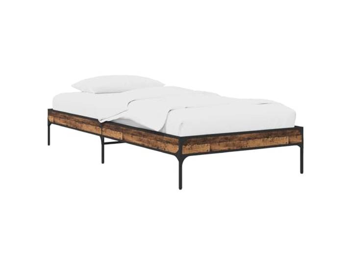 PUGYNBK Bettgestell aus Altholz, 80 x 200 cm Fester Lattenrost, konische Beine, schmutzabweisend, einfache Montage