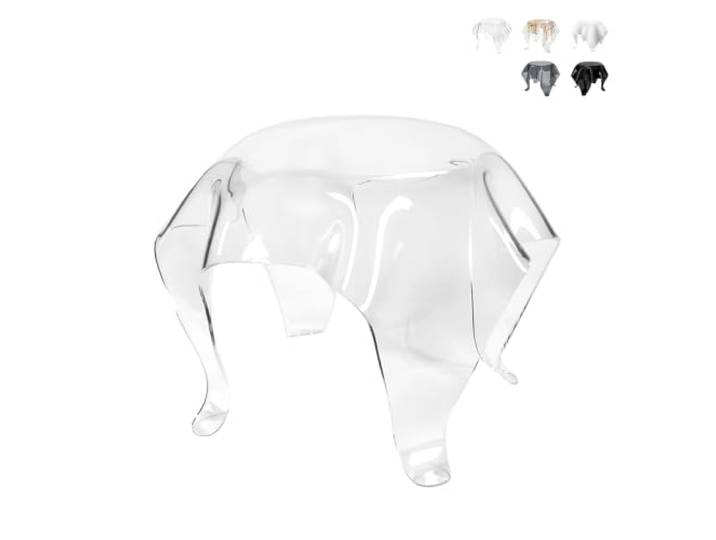 Couchtisch, rund, 60 cm, aus transparentem Plexiglas, Drappgi – transparent