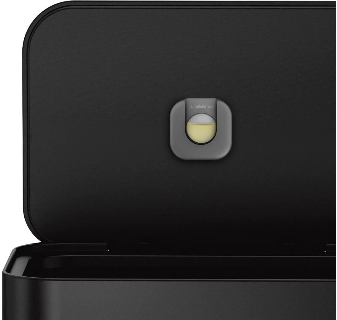 Mülleimer SIMPLEHUMAN "45 l", schwarz (schwarz matt), Mülleimer, Mülleimer schwarz matt Einheitsgröße