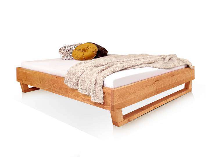 DAKONA Holz-Kufenbett ohne Kopfteil, Material Massivholz, 140