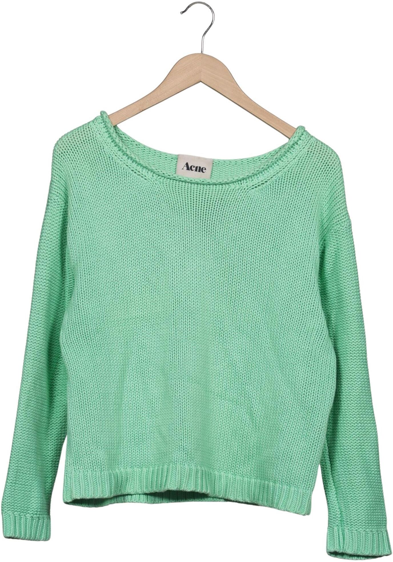 Acne Studios Damen Pullover, Hellgrün, Gr. L, Baumwolle - Second Hand