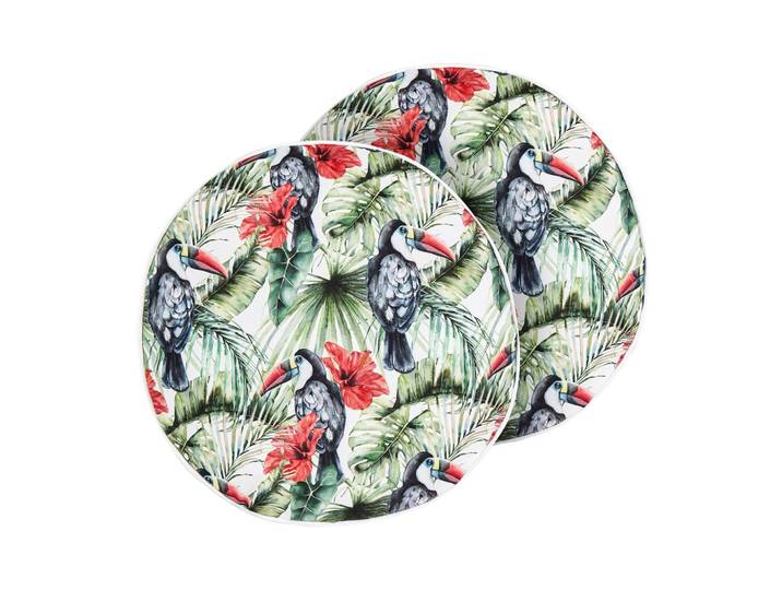 GARTENKISSEN 2er-Set Vogelmotiv mehrfrbig 40 cm Mallare