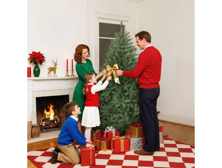 HOMCOM Sapin de Noël 180cm Artificiel Vert avec Support Métal