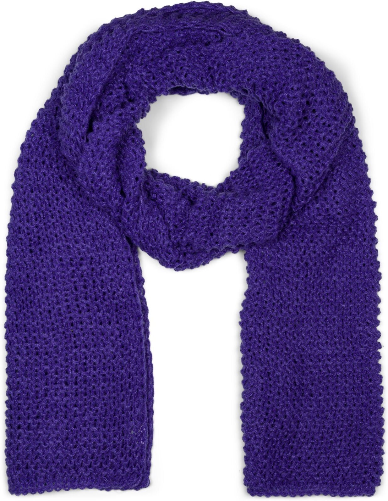 Strickschal STYLEBREAKER "Langer Strick Schal mit Wellen Strickmuster", Damen, lila (violett), Obermaterial: 100% Polyacryl PAN., Modisch, Modetücher