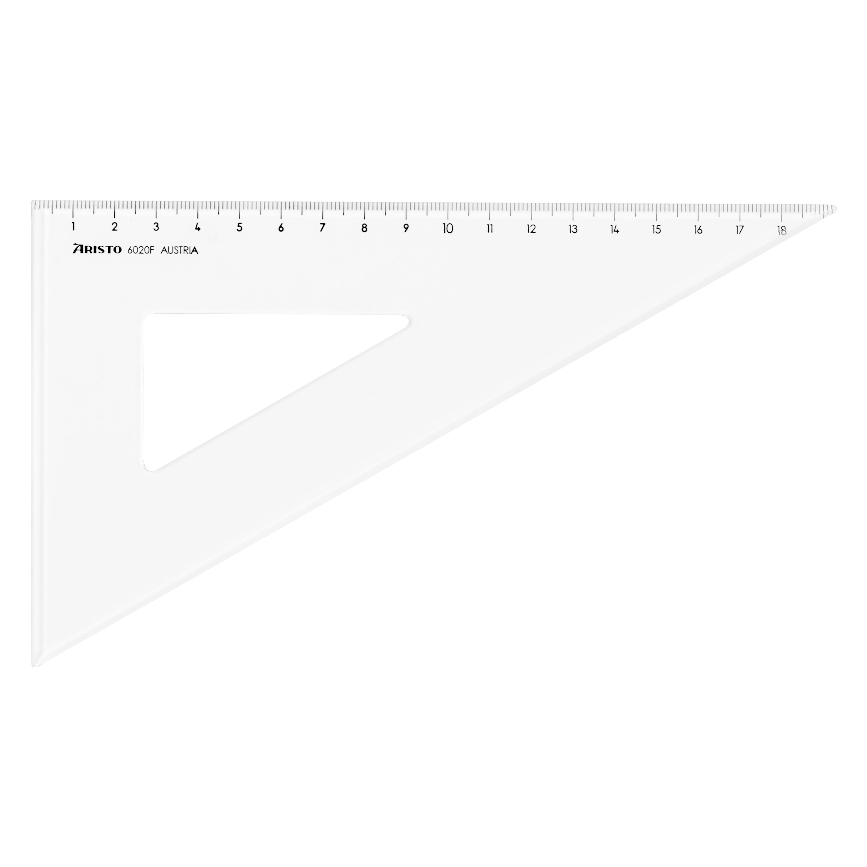 Aristo Dreieck 60 Grad mit Facette Acryl 226mm transparent (22.60 cm, Kunststoff) (AR6020F)
