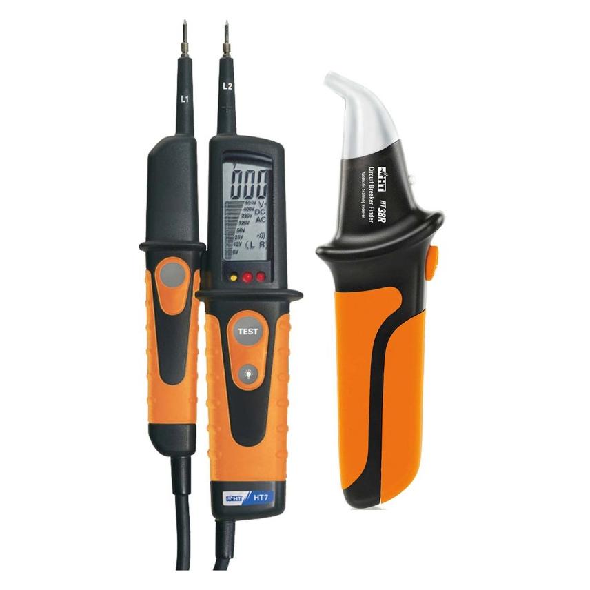 HT Instruments Sicherungsfinder Aktionskit bestehend aus HT38 & digitaler Spannungsprüfer HT7 (CAT III 250V, Spannungsprüfer) (2009730)