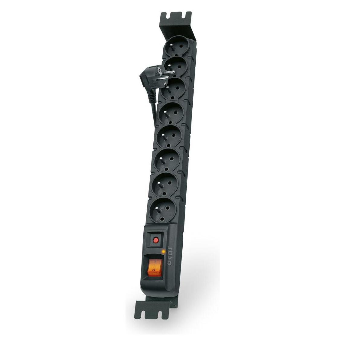 HSK ACAR- listwa zasilająca S8 FA RACK czarny 1 5m (8x, CEE 7/3, 1.50 m) (W0136)