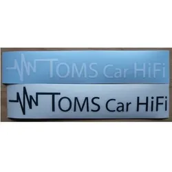  Schriftaufkleber Toms Car HiFi (Logo) schwarz 