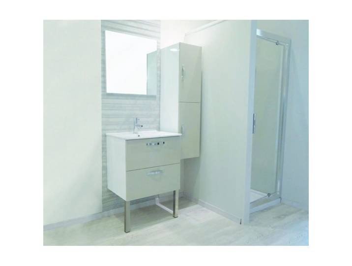 ONDEE ZEN Caisson de colonne de salle de bain MIXY - 30cm - Blanc - Mélaminé - Livré en kit
