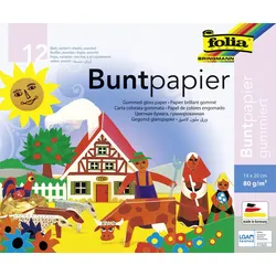 folia Buntpapier gummiert 80 g/m2
