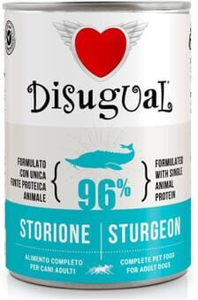 Disugual Ração Úmida Cachorro Monoproteína de Esturião 6 uds x 400g