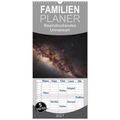 Familienplaner 2027 - Beeindruckendes Universum mit 5 Spalten (Wandkalender, 21 x 45 cm) CALVENDO