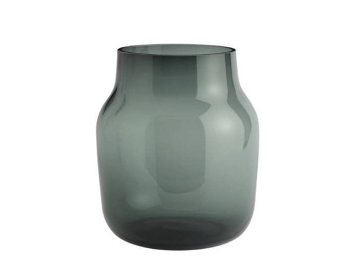 Muuto - Silent Vase, Ø 20 cm, dunkelgrün