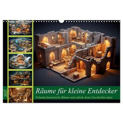 Räume für kleine Entdecker (Wandkalender 2027 DIN A3 quer), CALVENDO Monatskalender