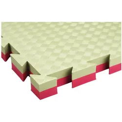 TRENDY SPORT Sportmatte Judo - 100x100x4 cm Grün/Rot