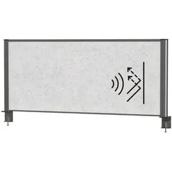 MAUL Tisch-Trennwand »MAULconnecto« 120 x 50 cm hellgrau grau, 120x51.5x7 cm