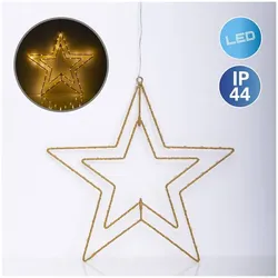 Näve LED-Outdoor-Weihnachtsleuchte Stern D: 40 cm golden