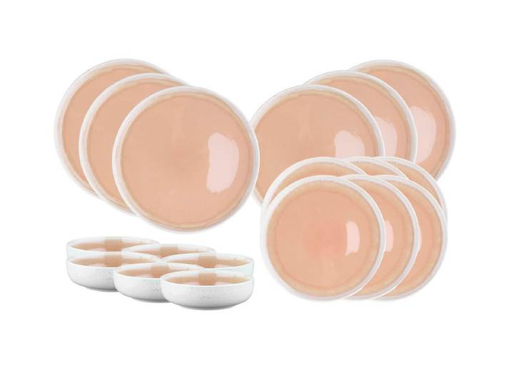 Björn Oxygen Essentials Service Geschirr Set 18 tlg. Rosa